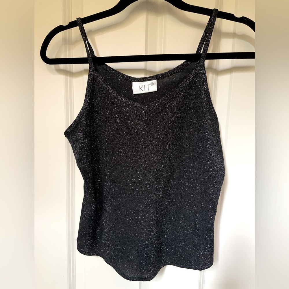 Black tank with silver shimmer